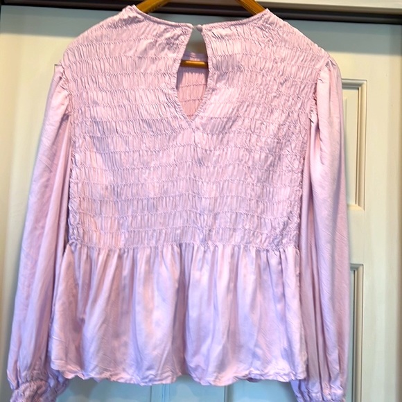 A New Day lilac ribbed peasant top - Picture 3 of 7